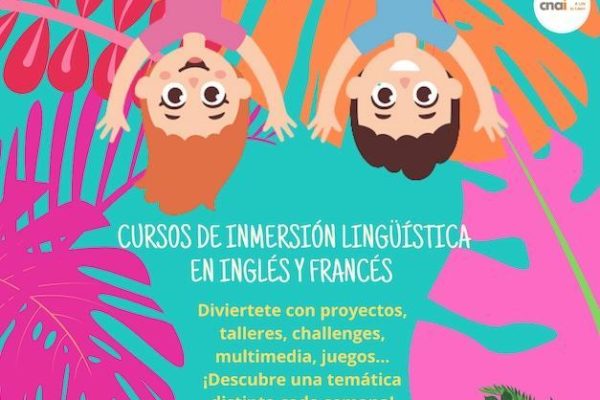 Cartel del Programa de Inmersión Lingüística verano 2021